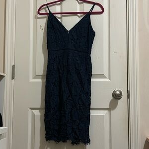 Astr lace midi dress